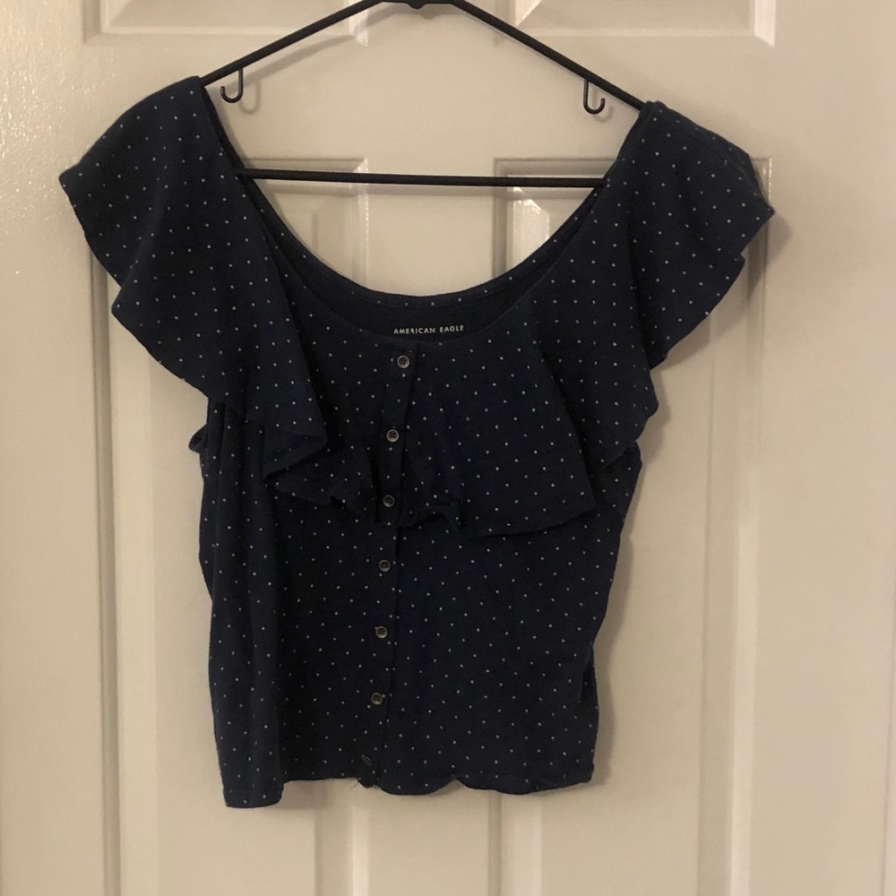 Navy blue American Eagle crop top